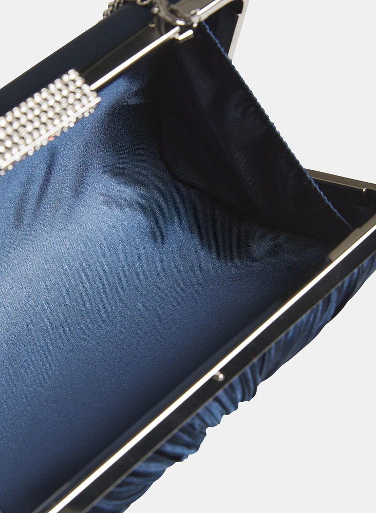 Knot Satin Clutch