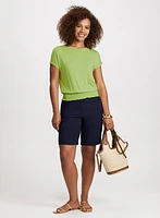 Smocked Waist T-Shirt & Pull-On Shorts