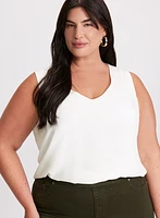 Sleeveless V-Neck Blouse