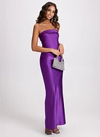 Strapless Satin Dress