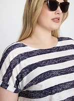 T-shirt rayé à pierres