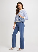 Chain Trim Bootcut Jeans