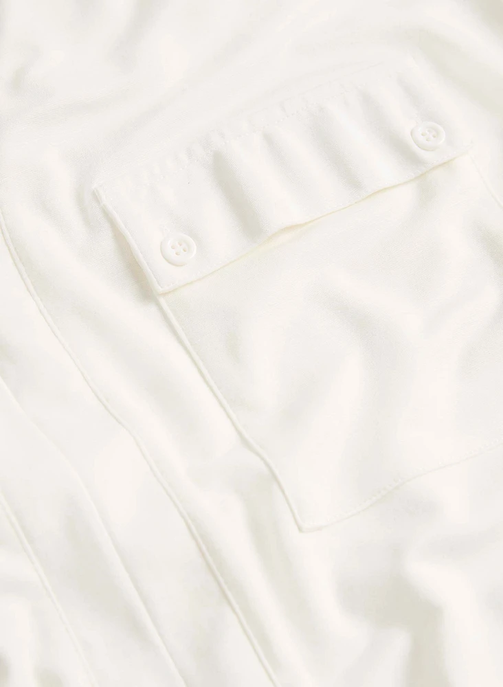 Flap Pocket Detail Top