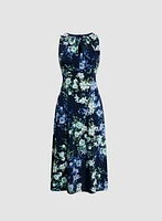 Floral Pleated Midi Dress