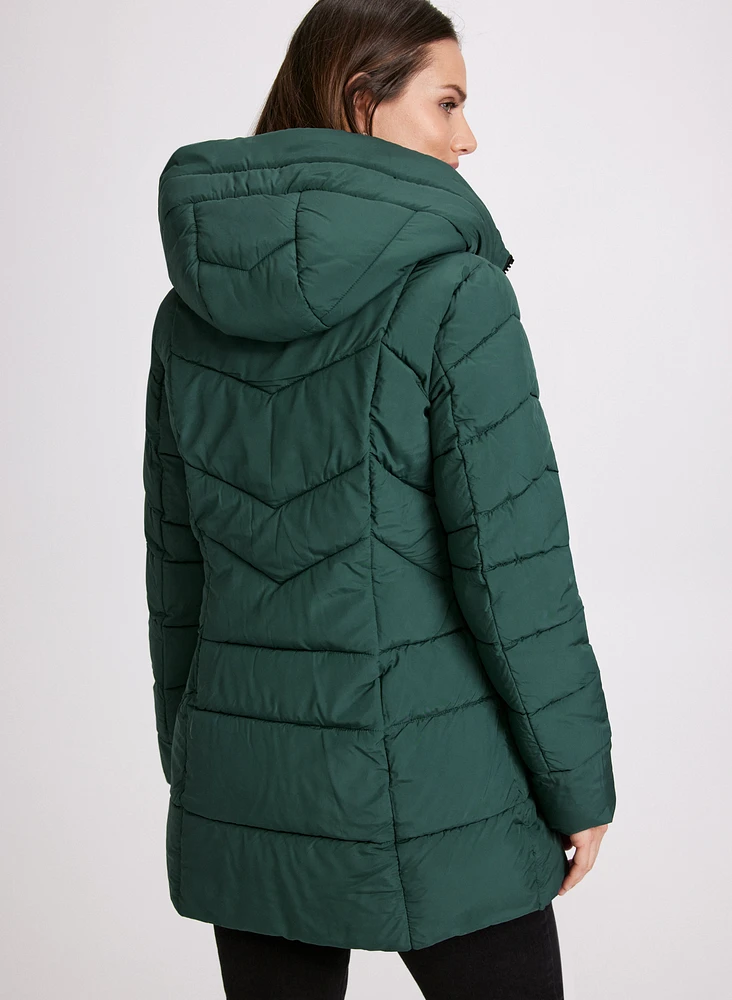 Manteau bouffant en matières recyclées