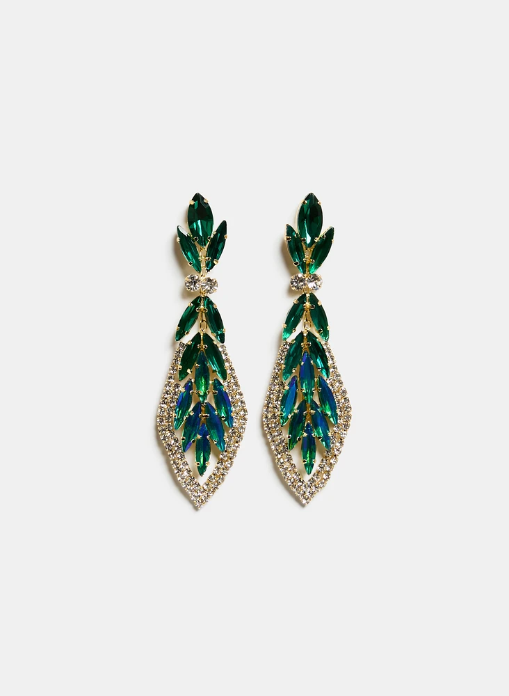 Oval Crystal Earrings