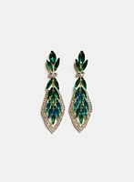 Oval Crystal Earrings