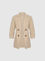 Linen-Blend Blazer