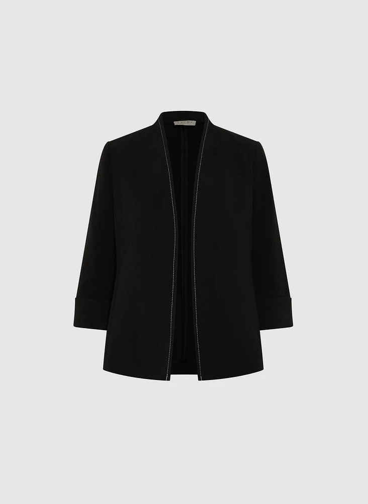 Twill Collarless Jacket