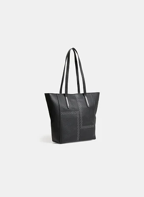 Stud Detail Vegan Leather Tote Bag