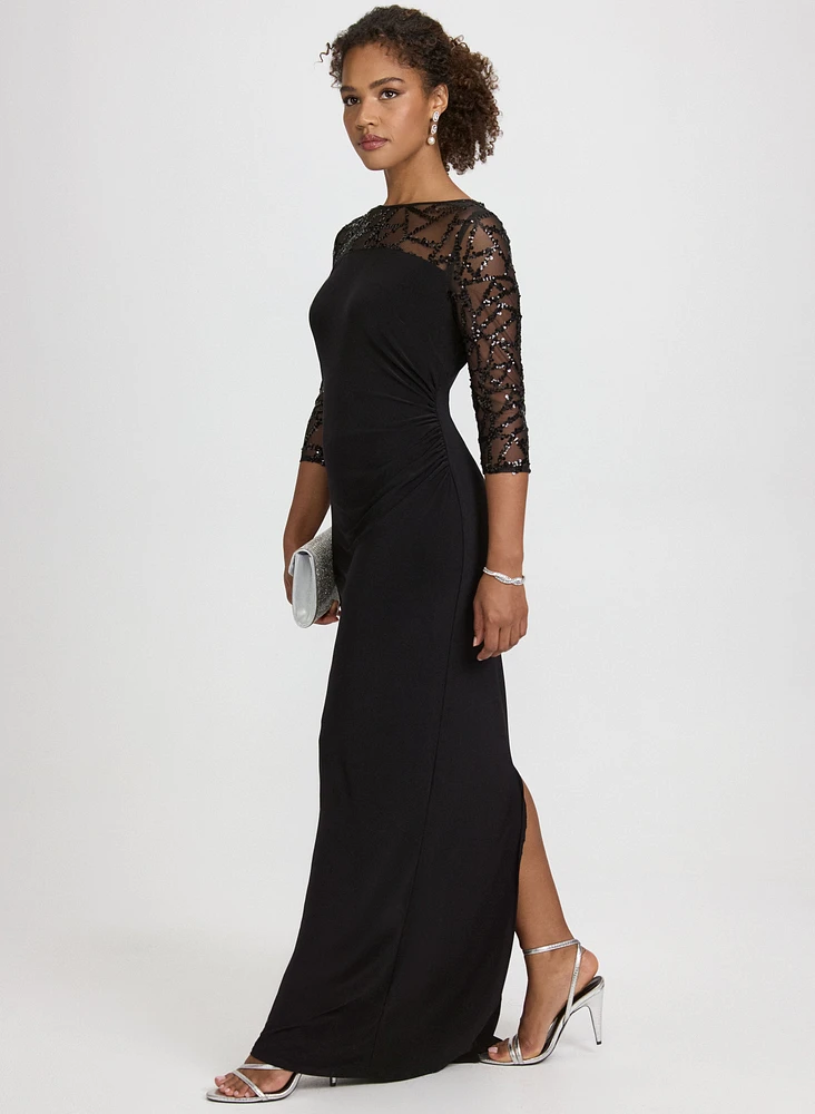 Sequined Jersey Dress
