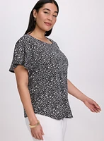 Floral Flutter Sleeve Top