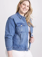 Veste en jean boutonnée