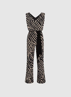 Zebra Print Jumpsuit