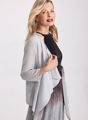 Asymmetric Open-Front Layering Top