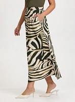 Zebra Print Maxi Skirt