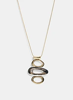 Oval Layer Pendant Necklace