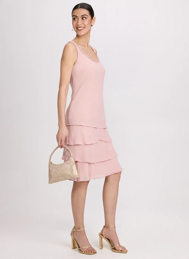 Chiffon Dress & Jacket Set