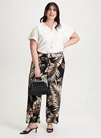 Blouse boutonnée à détail noué