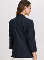Blazer en mélange de lin