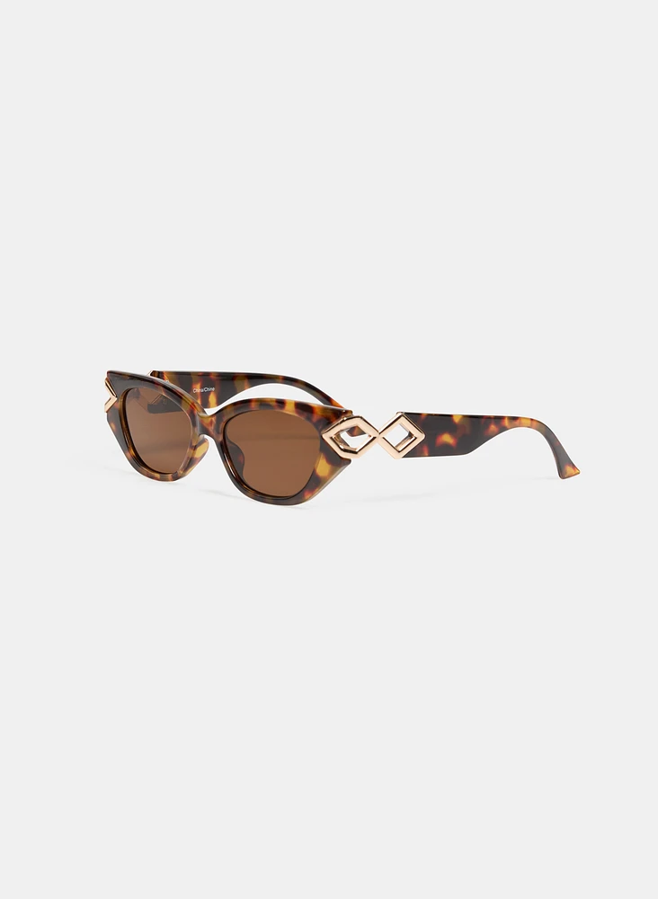 Cat-Eye Tortoiseshell Sunglasses