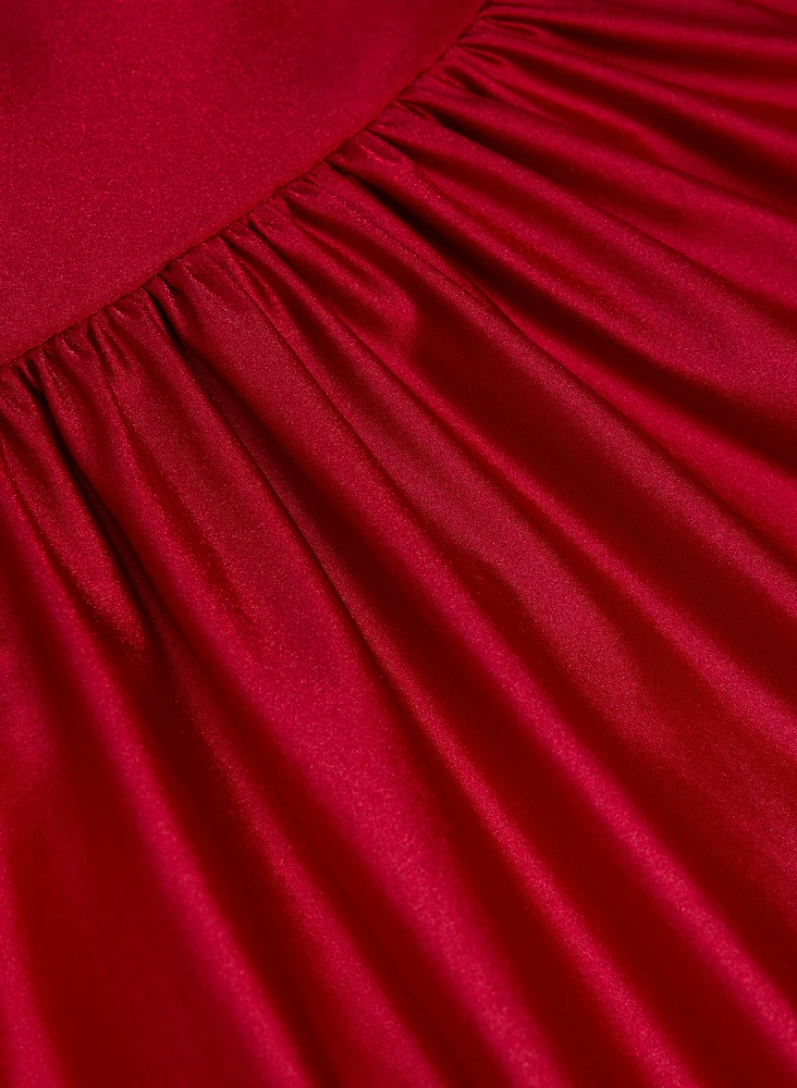 Plunging Neckline Maxi Dress