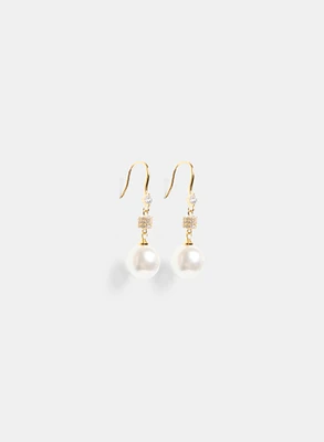 Tiered Pearl Drop Earrings