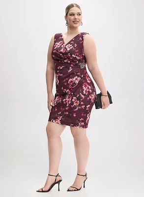 Flounced Floral Dress