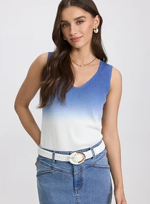 Pull sans manches à effet dégrad
