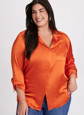 Joseph Ribkoff - Satin Button-Down Blouse