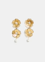 Boucles d'oreilles pendantes florales