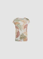 T-shirt à motif tropical