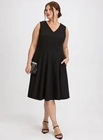 Scuba Crepe A-Line Dress