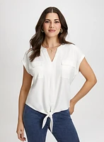 Flap Pocket Detail Top