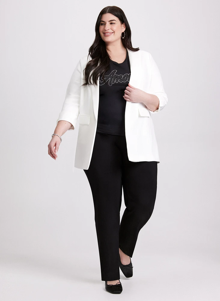 Open Twill Jacket & Sofia Straight Leg Pants