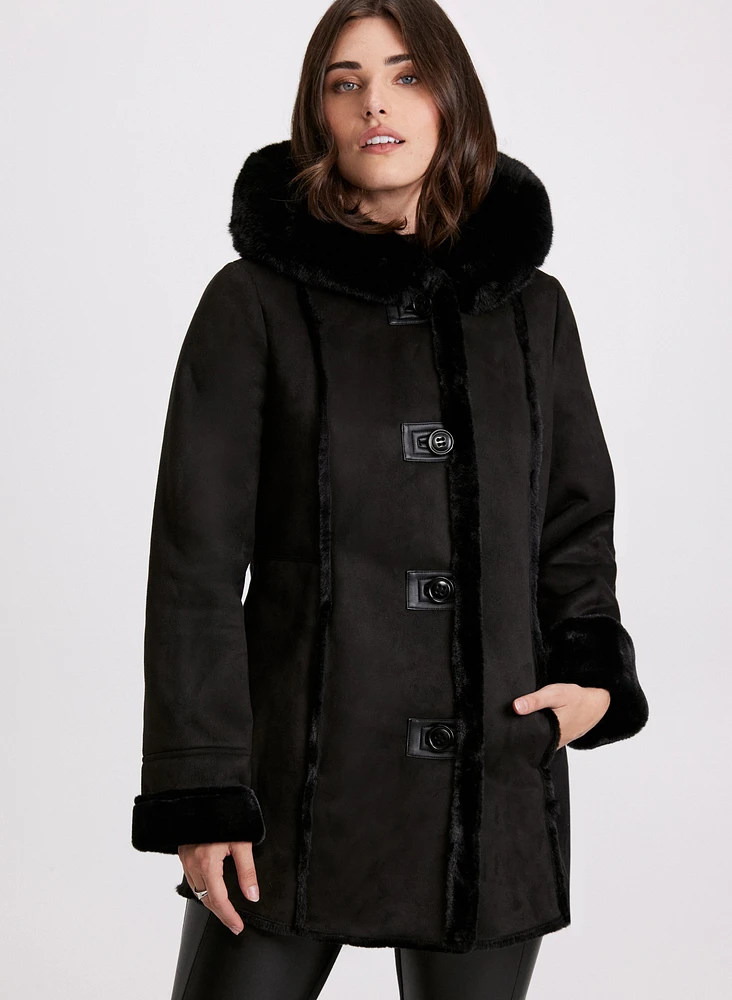 Faux-Shearling Coat