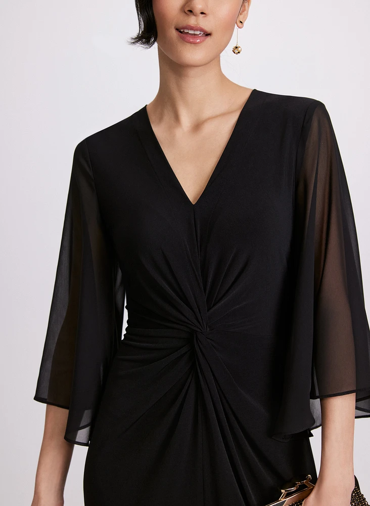 Robe à manches en chiffon