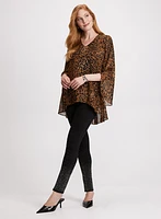 Leopard Print V-Neck Blouse