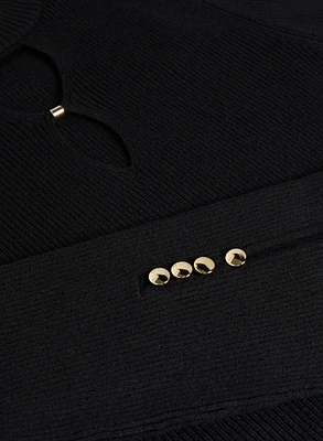 Bell Sleeve Keyhole Detail Sweater