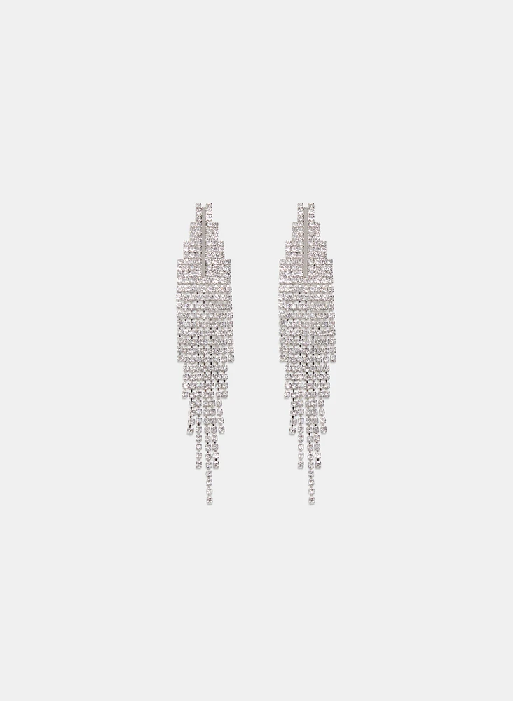 Cubic Zirconia Chandelier Earrings