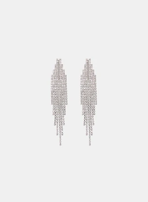 Cubic Zirconia Chandelier Earrings