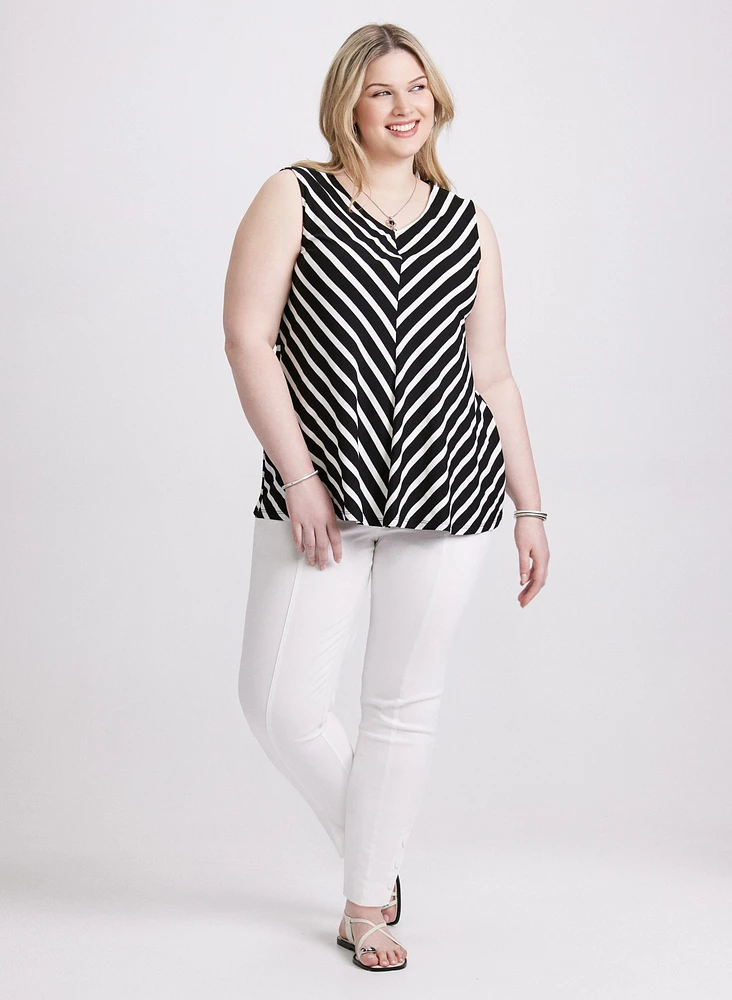 Stripe Print Top