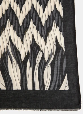 Chevron Print Rectangular Scarf