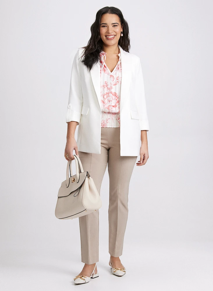 Open Front Blazer & Sofia Slim-Leg Pants