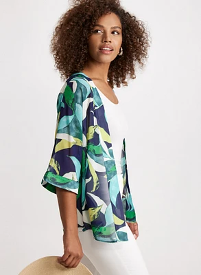 Tropical Open-Front Layering Top