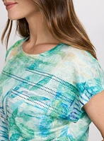 Embellished Shadow Print T-Shirt