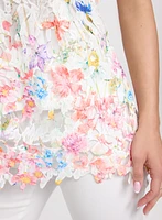 Haut en dentelle florale