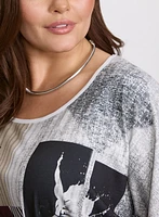 T-shirt abstrait en jersey