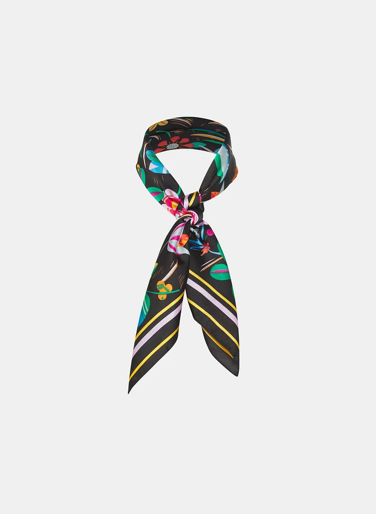 Square Floral Scarf