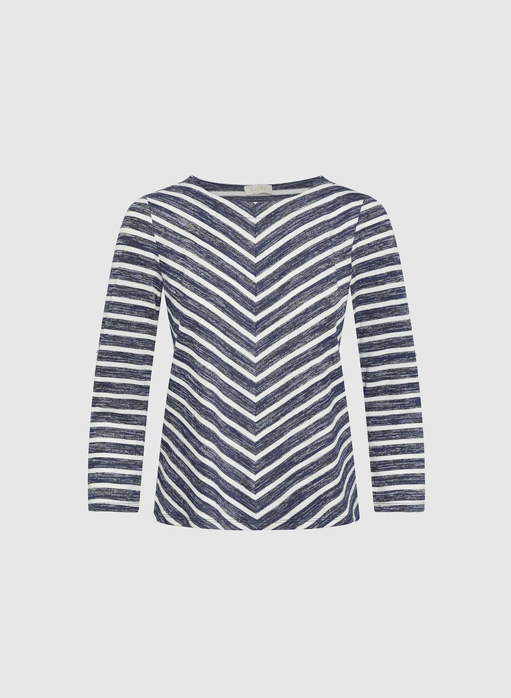 Stripe 3/4 Sleeve Top